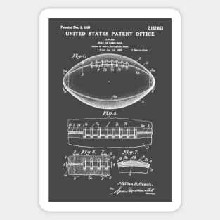 Football Ball Patent White Sticker